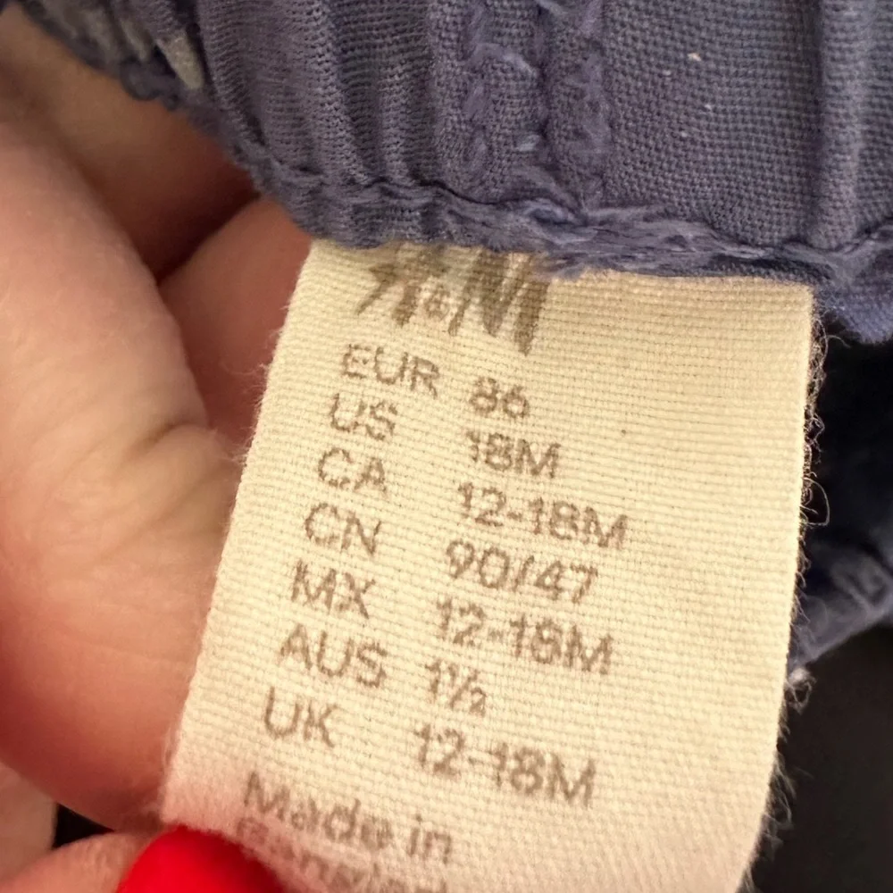 H&M Blue Palm Tree Baby/Toddler Shorts - Picture 2 of 3